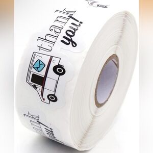 100 Thank You Sticker Roll with Mail Truck Design, BUY NOW PRICE